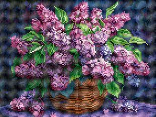 Алмазна мозаїка "Букет бузку" 30*40 см 56169 фото