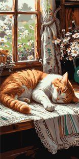 Картина за номерами &laquo;Рудий котик&raquo;, 40&times;80 см, LW 5163 1051630 фото