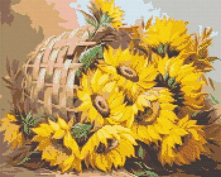 Алмазна мозаїка "Соняшники у кошику" 40*50 см OD 3027 OD3027 фото