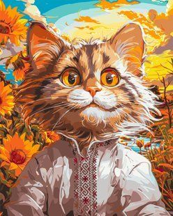 Картина за номерами &laquo;Котик у вишиванці&raquo;, 40&times;50 см, LW 30070 10300700 фото
