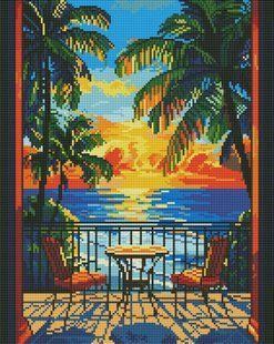 Алмазна мозаїка "Райський відпочинок" 40*50 см 57986 фото
