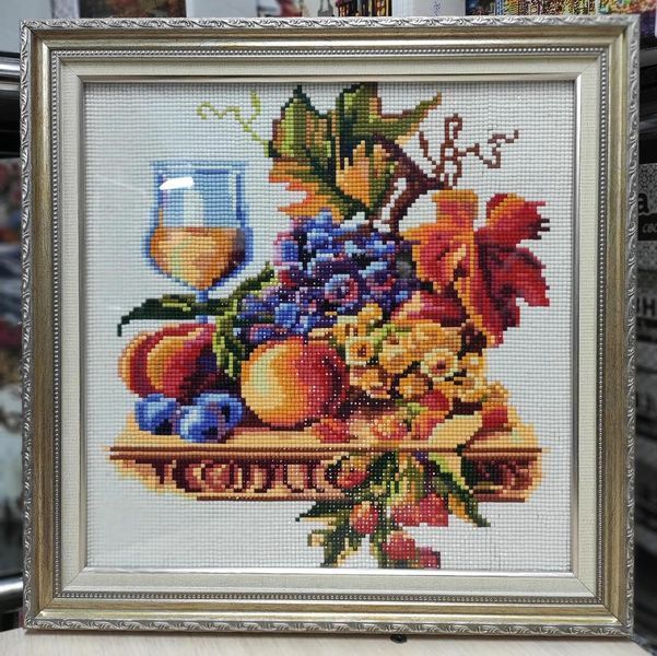 Алмазна мозаїка "Вино і фрукти" 30*30 см TT603 TT603 фото