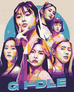 Картина за номерами &laquo;K-Pop. Джи Айдл (G Idle)&raquo;, 40&times;50 см, LW 31160 10311600 фото