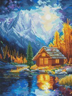 Алмазна мозаїка "Місячний вечір" 30*40 см 58168 фото
