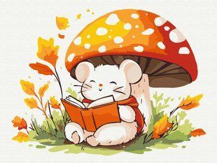 Картина за номерами "Мишеня з книжечкою" KBS0172 30&times;40 см 56133 фото
