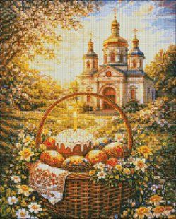 Алмазна мозаїка "Великодній ранок" 40*50 см 59853 фото